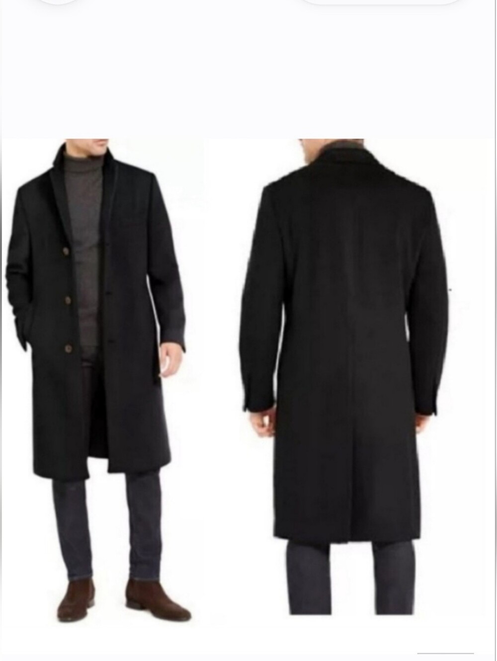 Vintage Silver Cloud 100% Cashmere Long Overcoat Sz 48 Chest (XXL?)